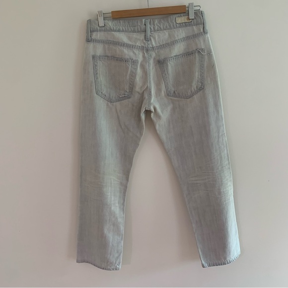 AG Adriano Goldschmied Ex-Boyfriend Crop Distressed Ripped Denim Jeans Womens 28 - Picture 3 of 6